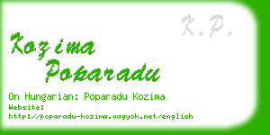 kozima poparadu business card